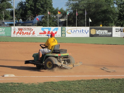 Deere Bunker Rake at the Baseball Game